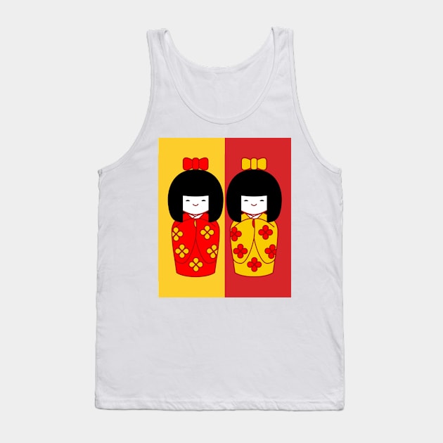 Kokeshis Mother and daughter - Mothers Day Tank Top by JessArty